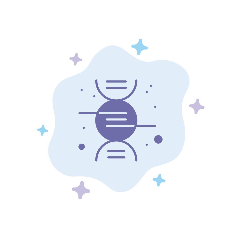 icono azul de la ciencia de la investigación del adn en el fondo abstracto de la nube vector