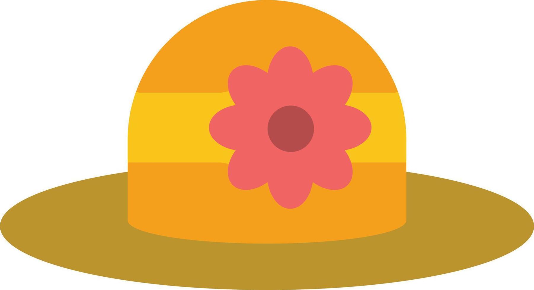 Beach Hat Cap  Flat Color Icon Vector icon banner Template