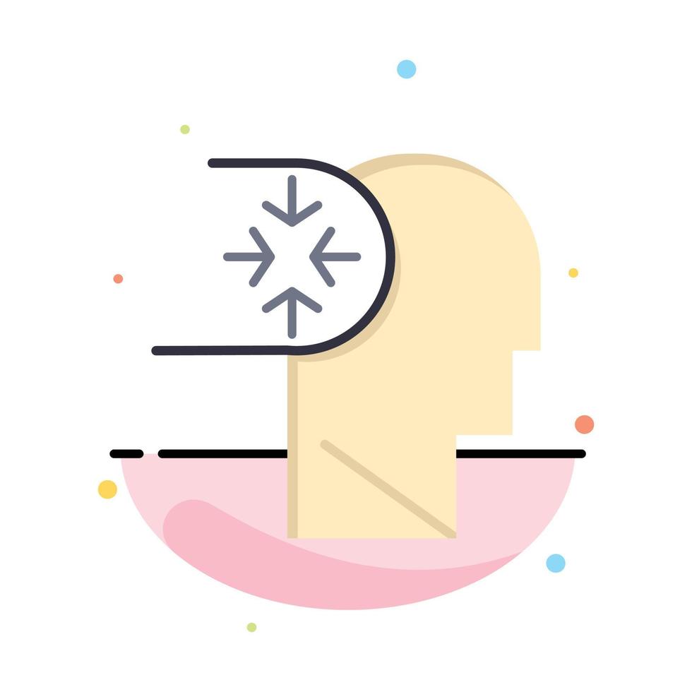 Mind Autism Disorder Head Business Logo Template Flat Color vector