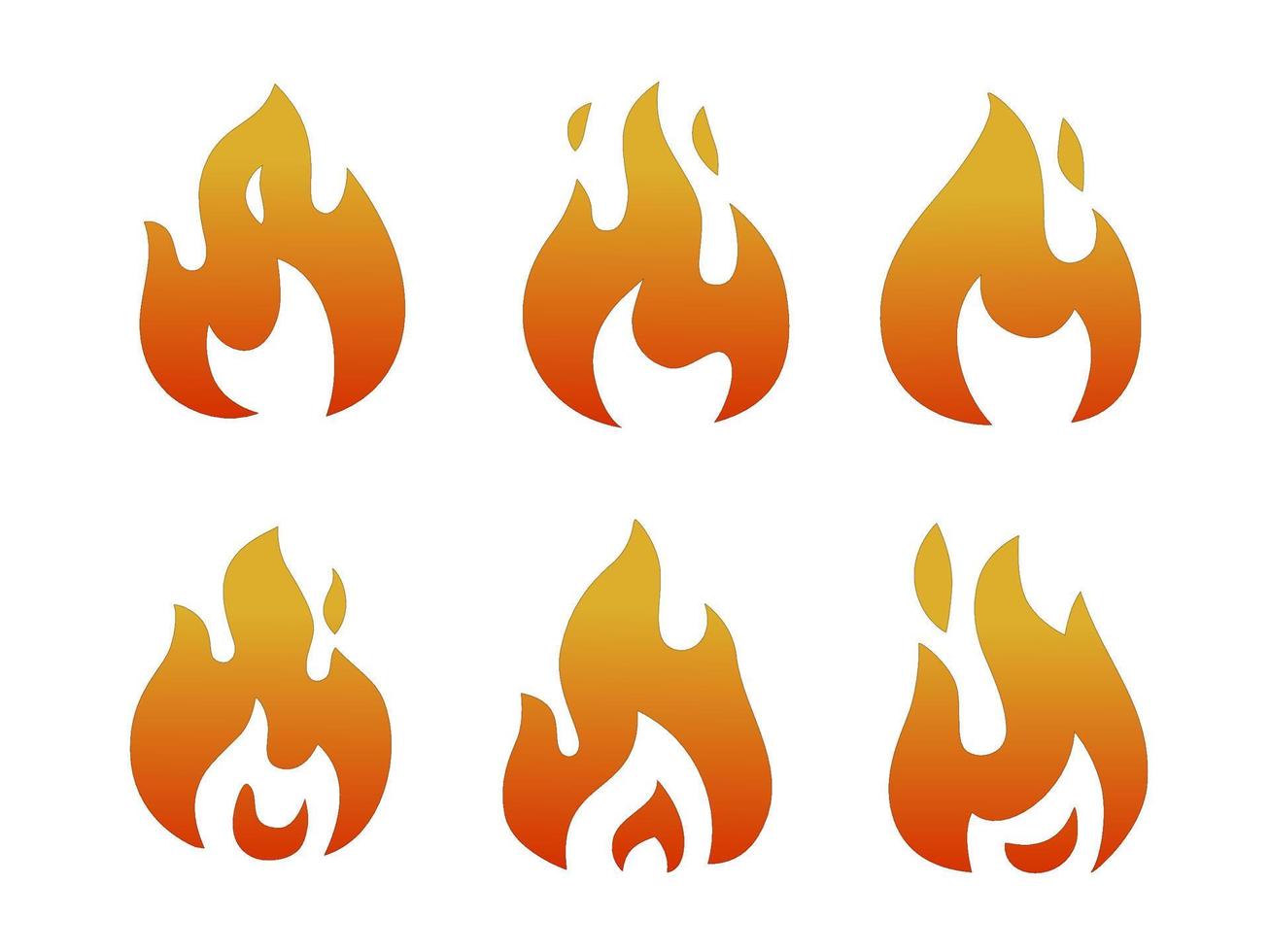 formas de fuego vector