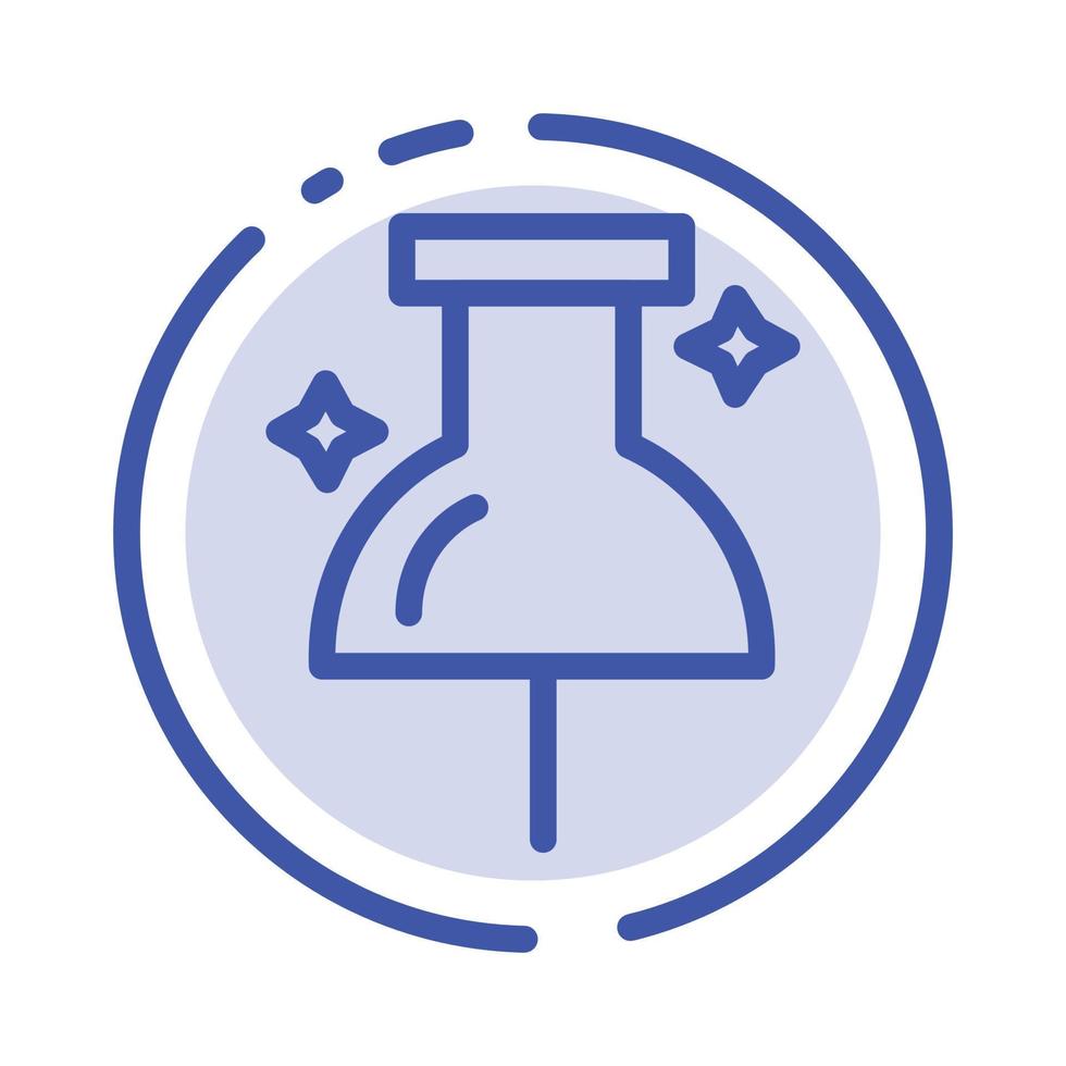 Location Navigation Pin Blue Dotted Line Line Icon vector