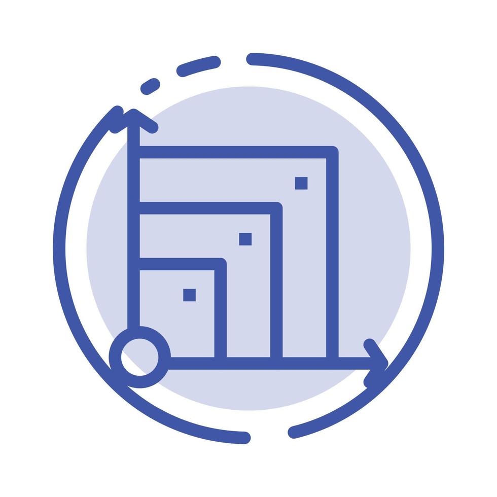 Scalable System Scalable System Science Blue Dotted Line Line Icon vector