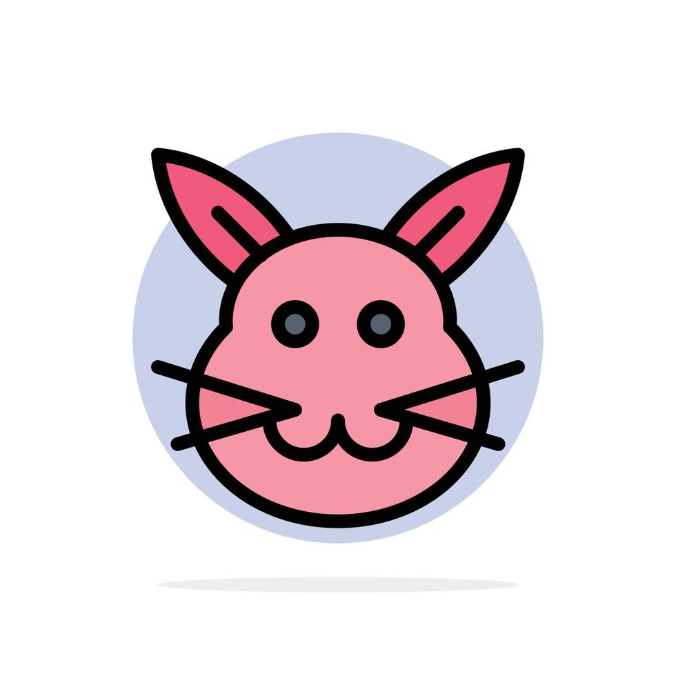 Bunny Bunny Easter Rabbit Abstract Circle Background Flat color Icon vector