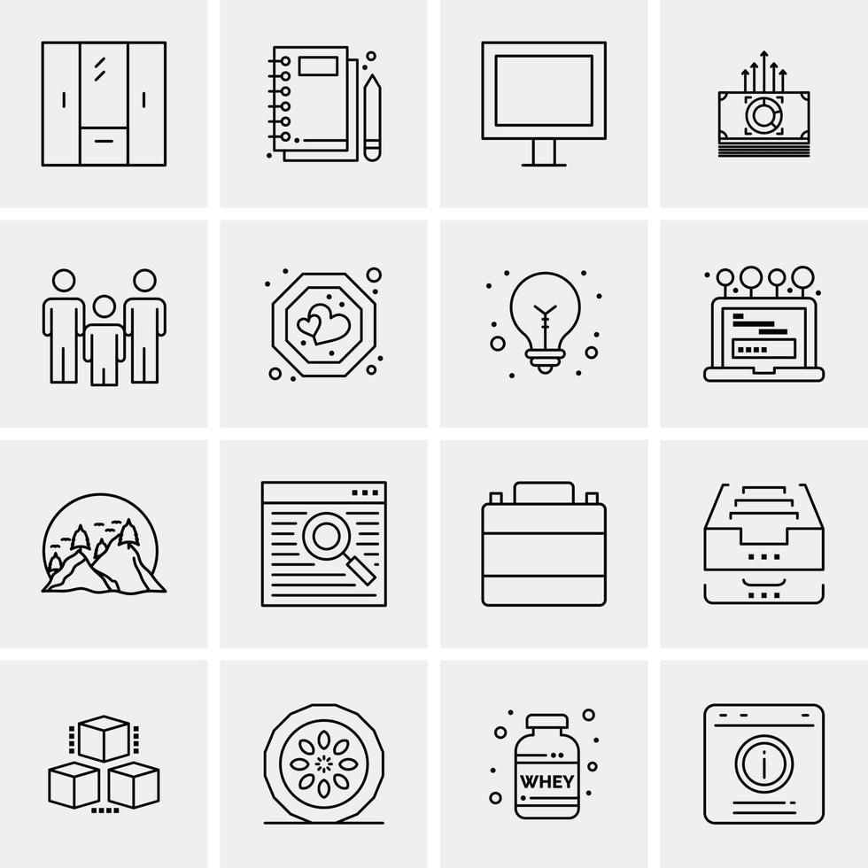 16 Business Universal Icons Vector Creative Icon Illustration to use in web and Mobile Related proje