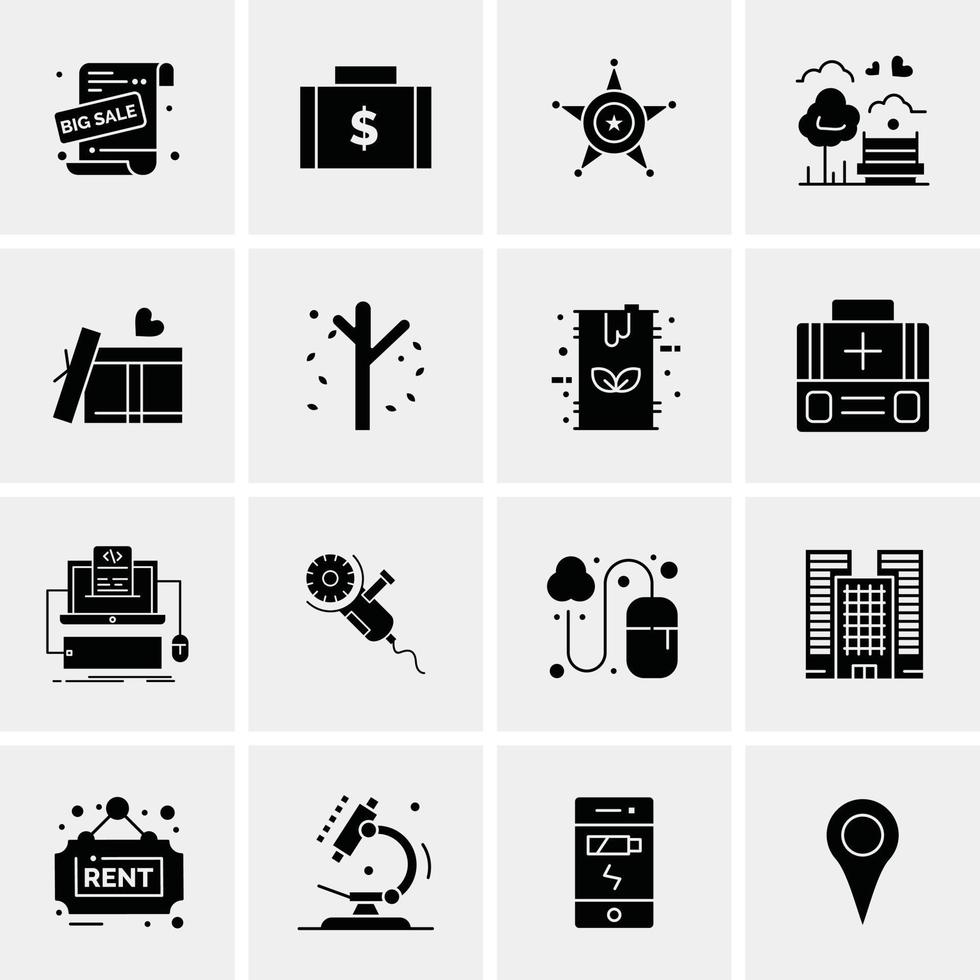16 Universal Business Icons Vector Creative Icon Illustration to use in web and Mobile Related proje