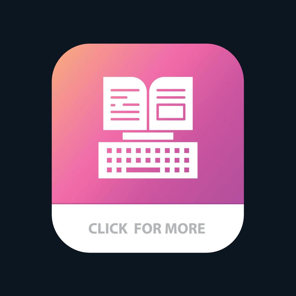 Key Keyboard Book Facebook Mobile App Icon Design vector
