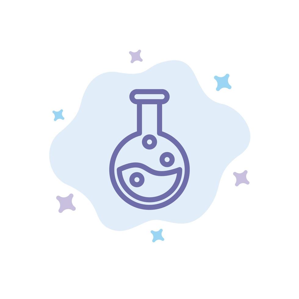 Education Lab Laboratory Blue Icon on Abstract Cloud Background vector