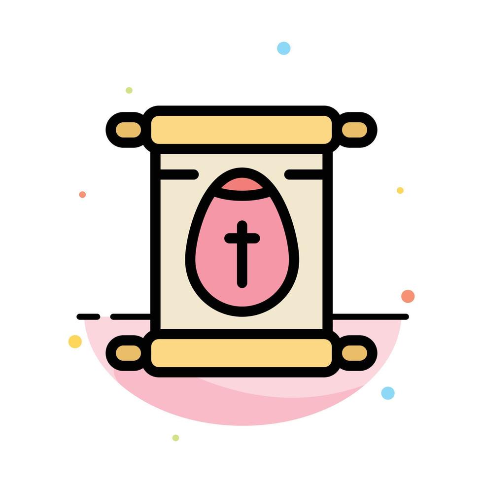 Education School Scroll Easter Abstract Flat Color Icon Template vector