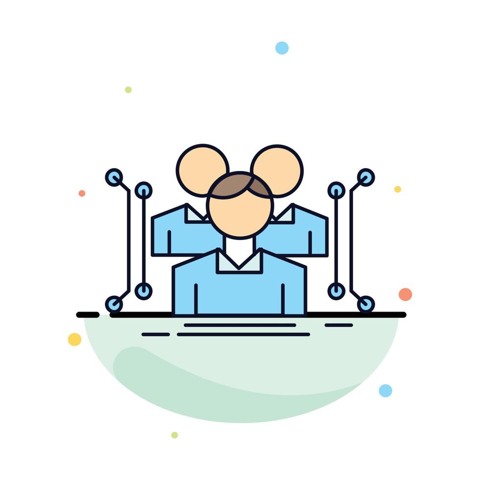 Anthropometry body data human public Flat Color Icon Vector