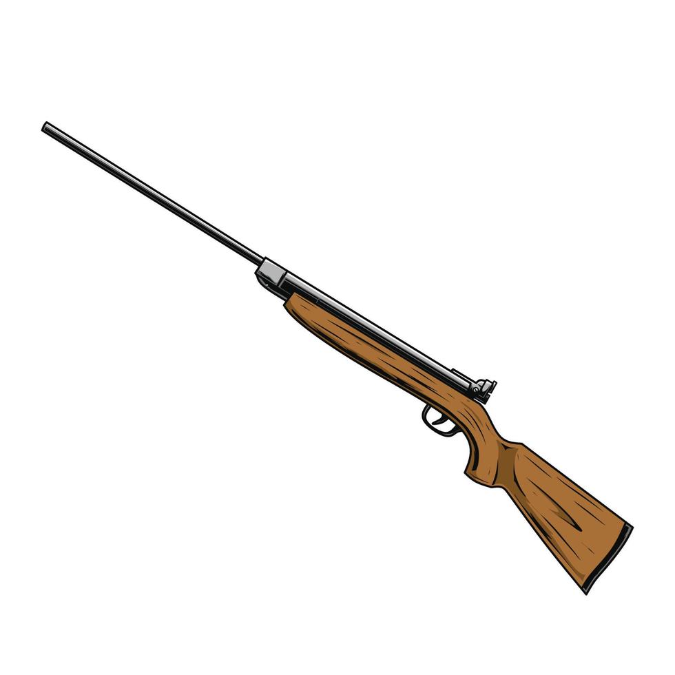 illustration of rifle for hunting vector