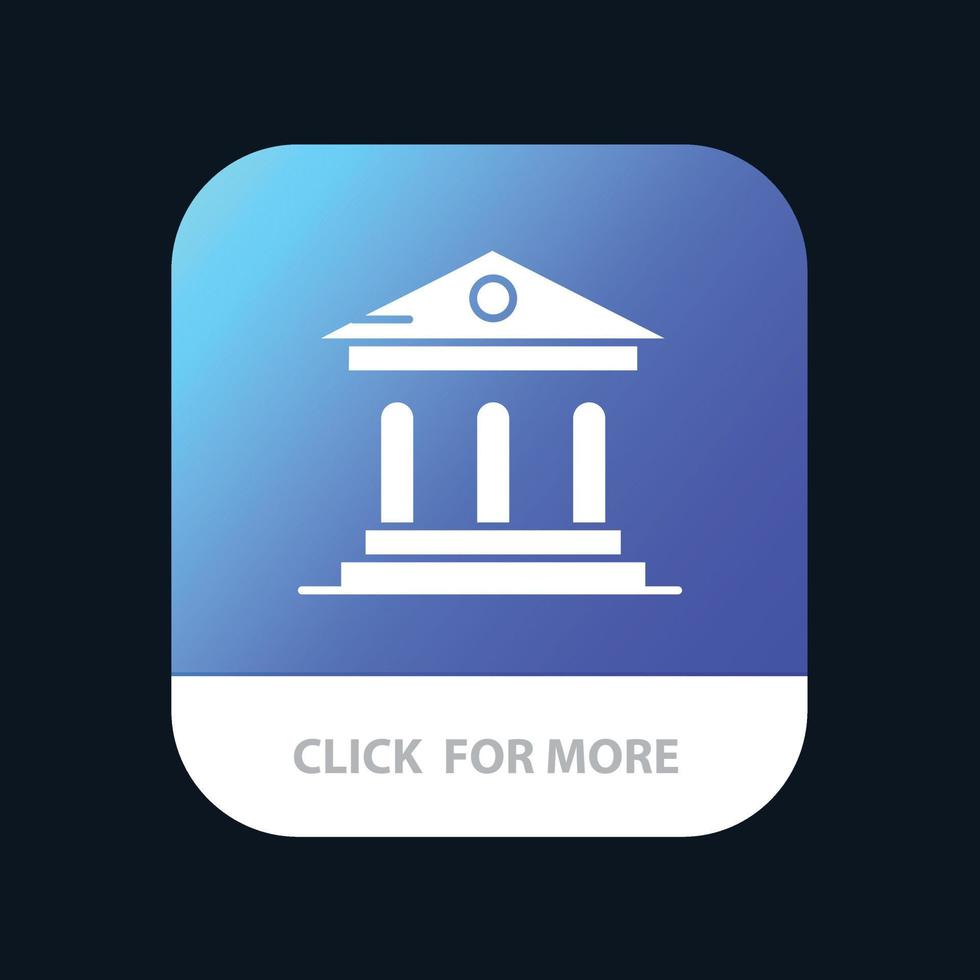 University Bank Campus Court Mobile App Icon Design vector