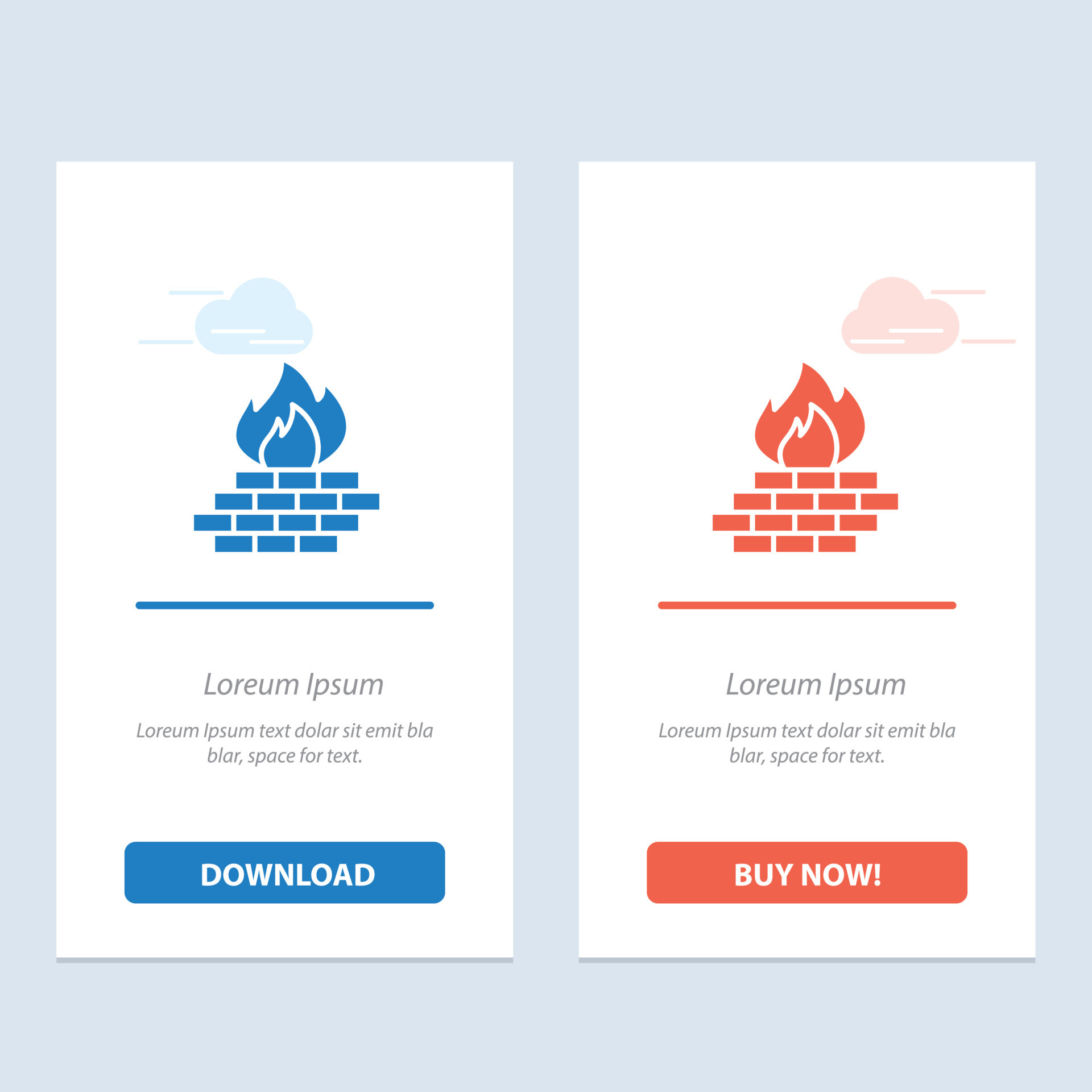 Antivirus Computer Firewall Network Security Blue and Red ...
