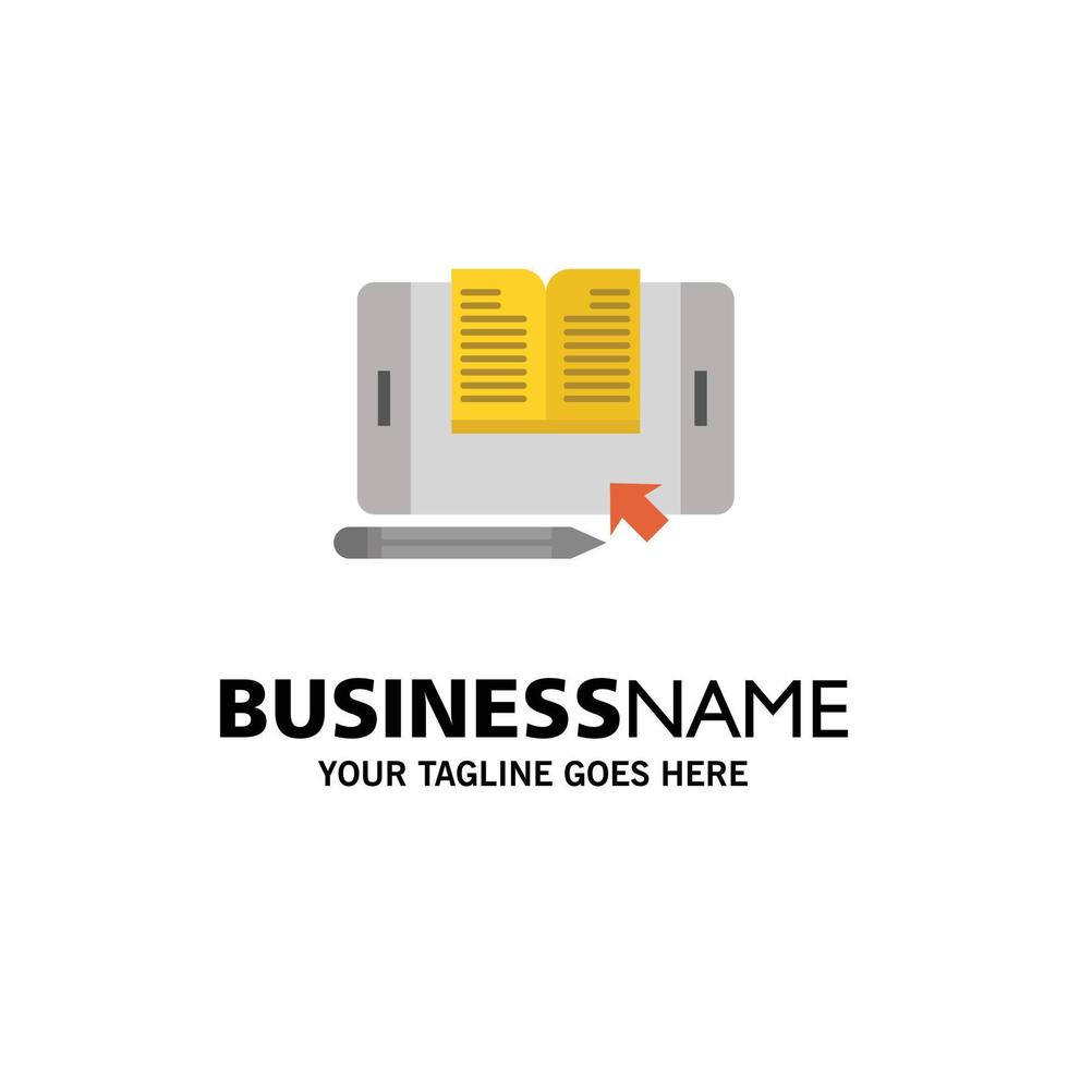 Application File Smartphone Tablet Transfer Business Logo Template Flat Color vector