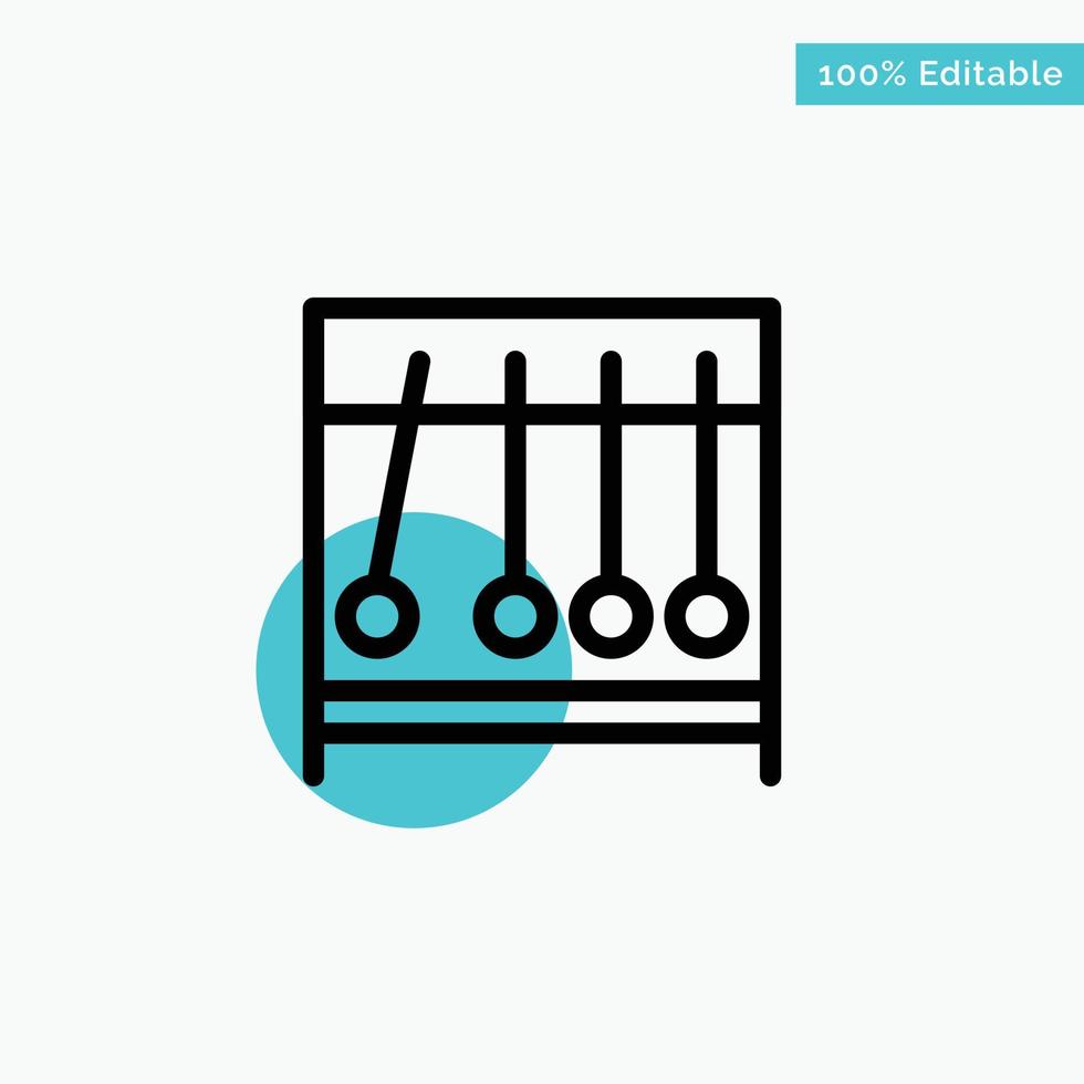 Perpetual Motion Medical Medicine turquoise highlight circle point Vector icon