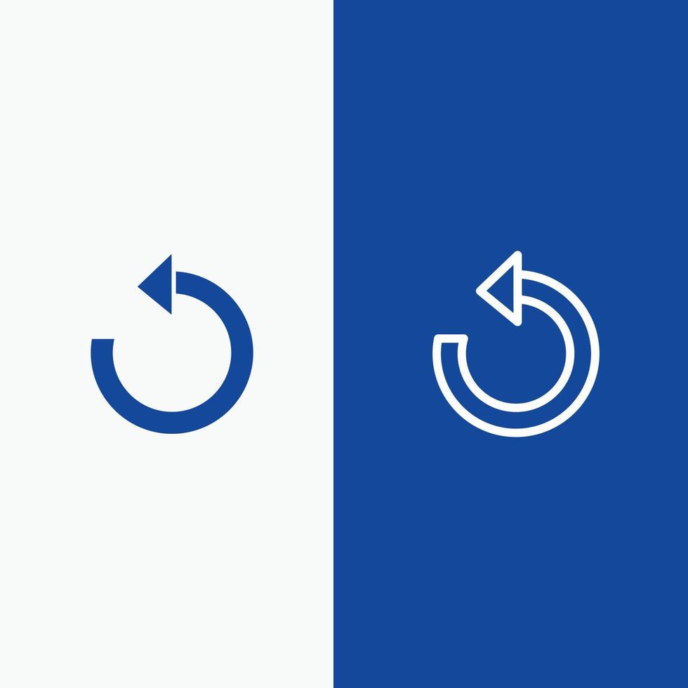 Refresh Reload Rotate Repeat Line and Glyph Solid icon Blue banner Line and Glyph Solid icon Blue ba vector