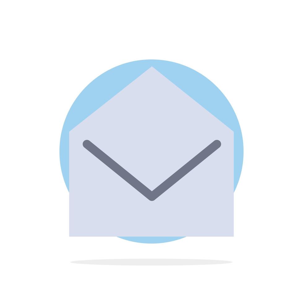 Business Mail Message Open Abstract Circle Background Flat color Icon vector