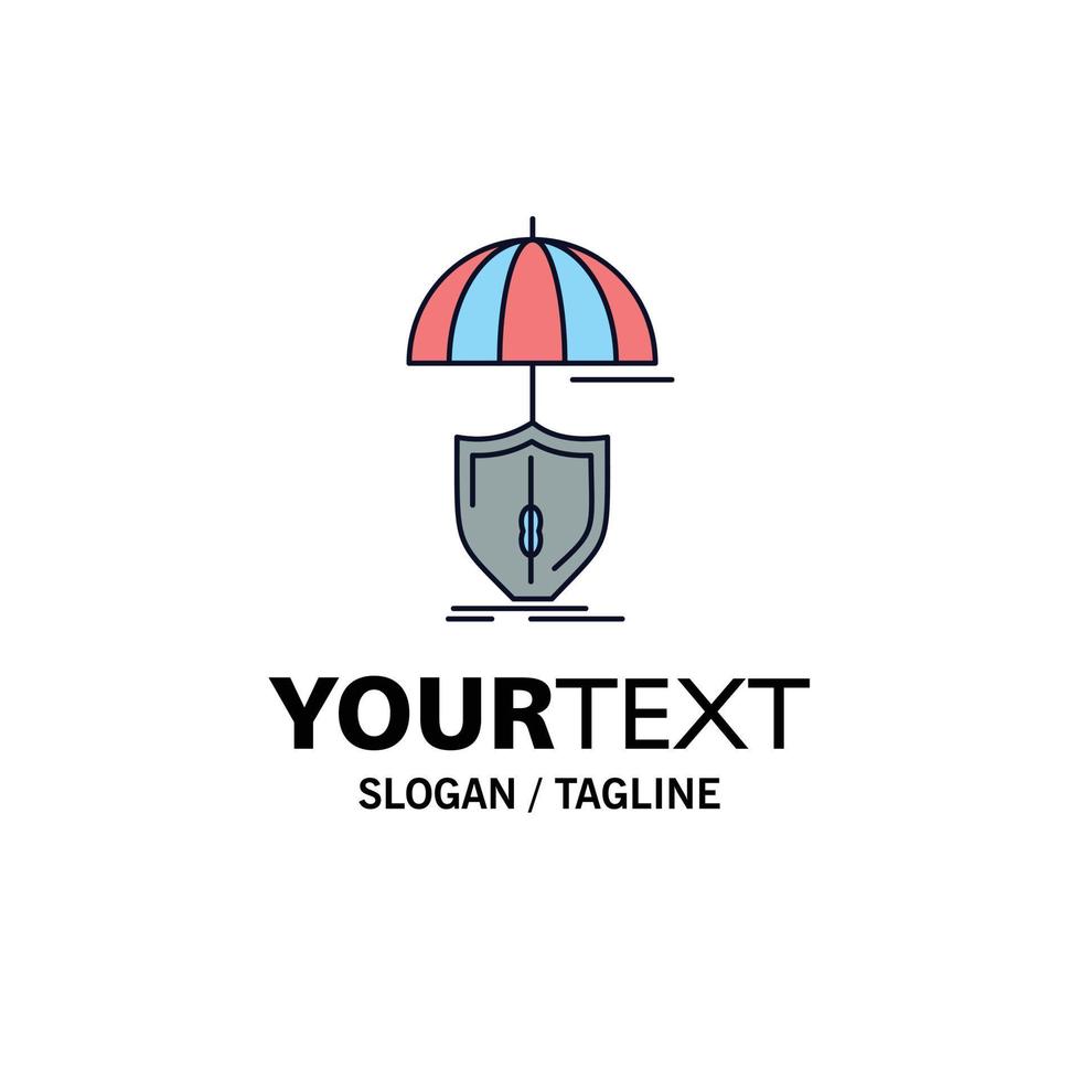 vector de icono de color plano de escudo digital de seguridad de protección de seguro