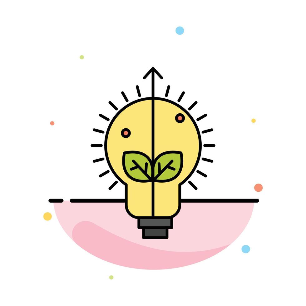 Success Idea Bulb Light Abstract Flat Color Icon Template vector