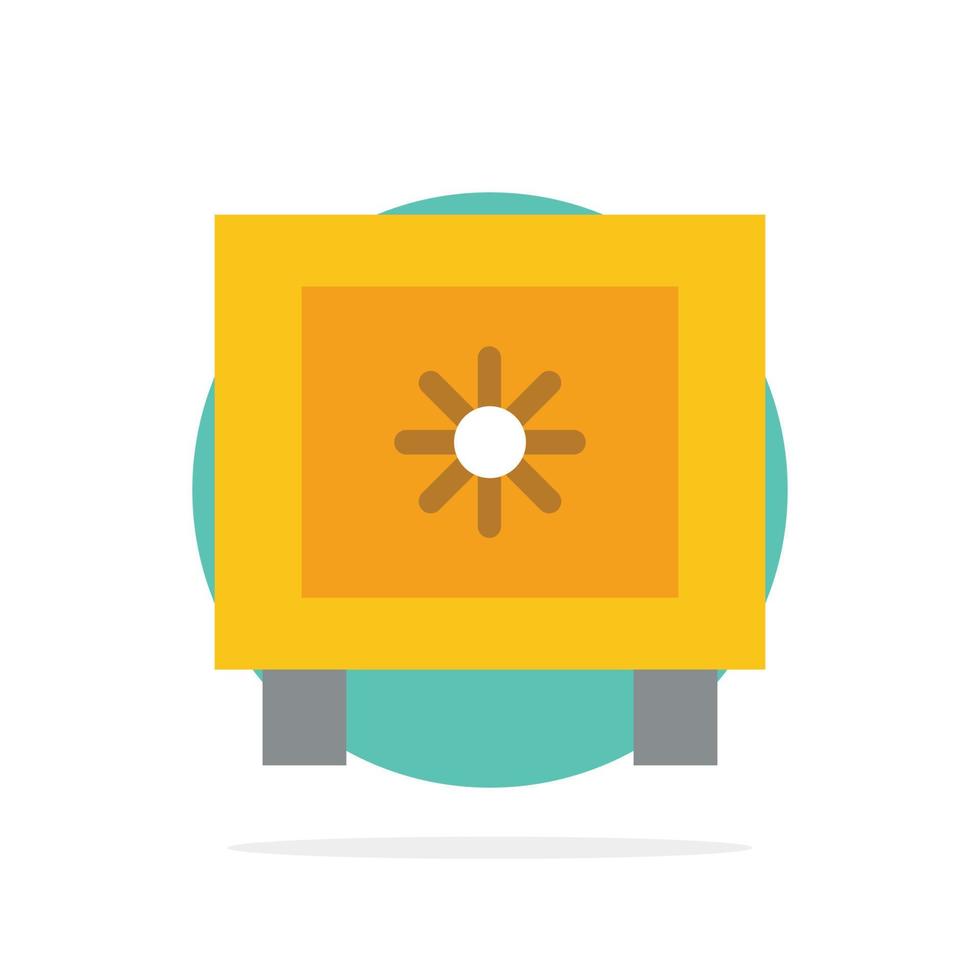 Locker Lock Global Logistic Abstract Circle Background Flat color Icon vector