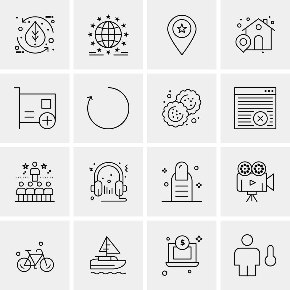 16 Universal Business Icons Vector Creative Icon Illustration to use in web and Mobile Related proje