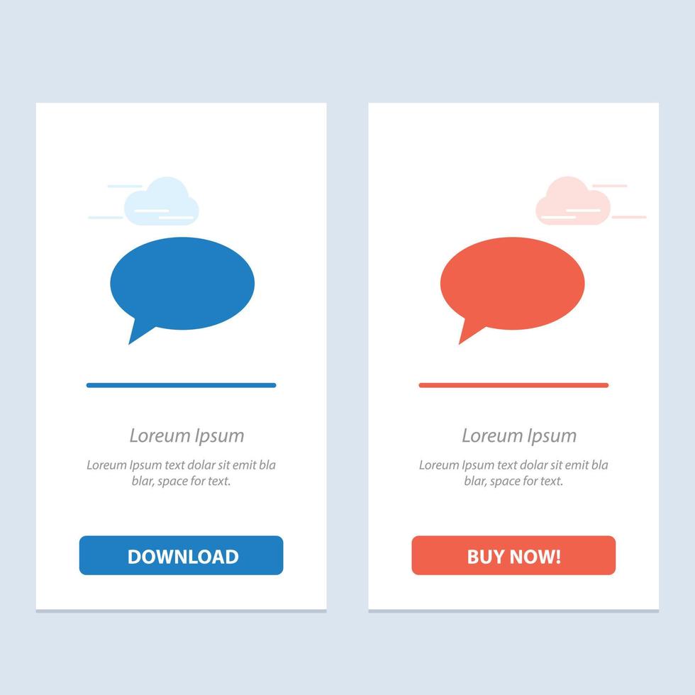 Chat Chatting Massage Mail  Blue and Red Download and Buy Now web Widget Card Template vector