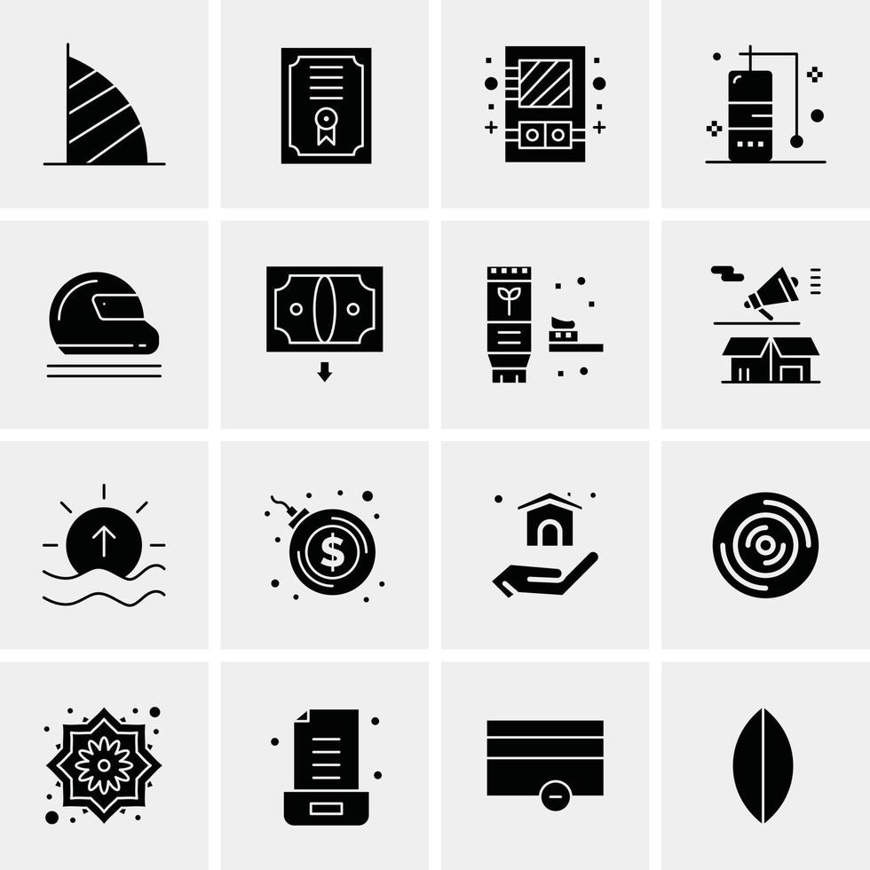 16 Universal Business Icons Vector Creative Icon Illustration to use in web and Mobile Related proje