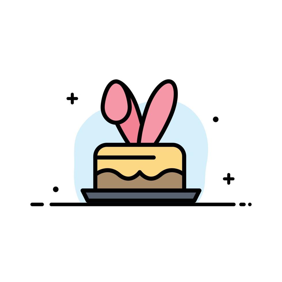 Crack Egg Easter Holiday  Business Flat Line Filled Icon Vector Banner Template