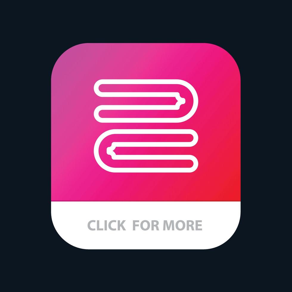 Clean Cleaning Towel Mobile App Button Android and IOS Line Version vector