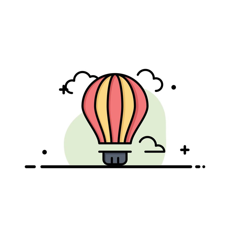 globo aire aire caliente empresa logotipo plantilla color plano vector