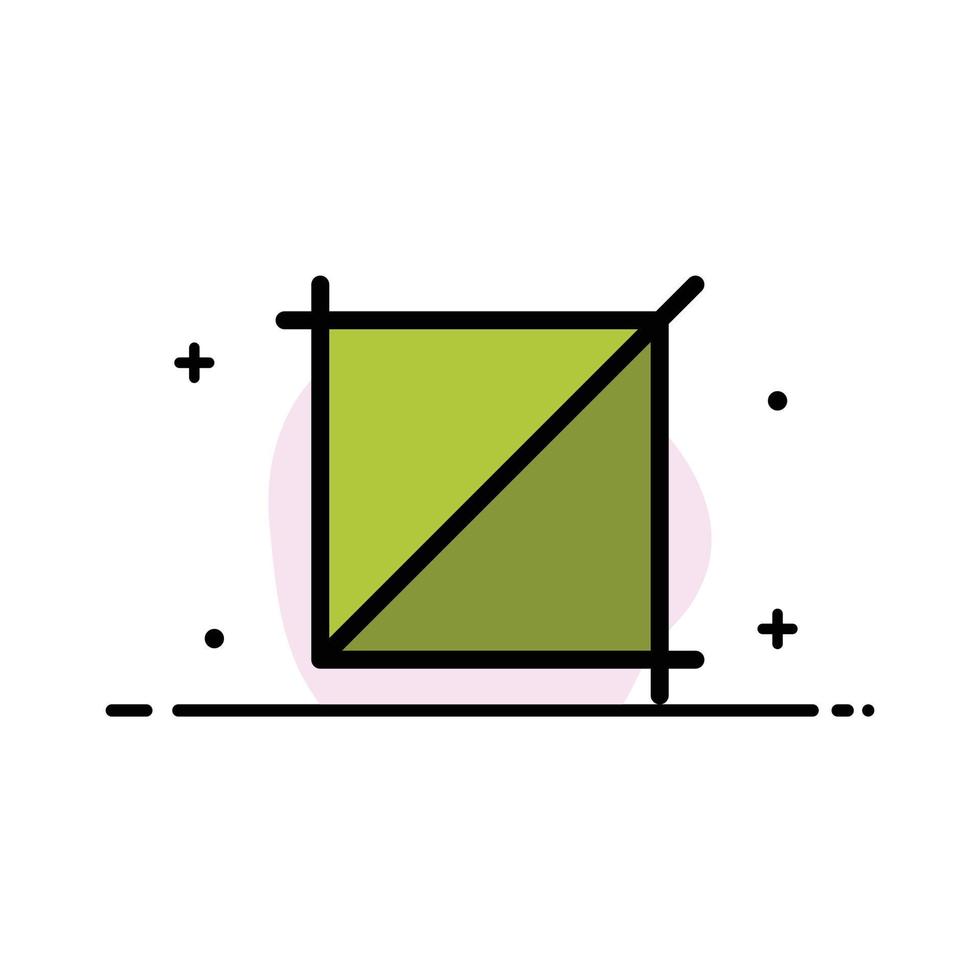 Crop Design Tool  Business Flat Line Filled Icon Vector Banner Template