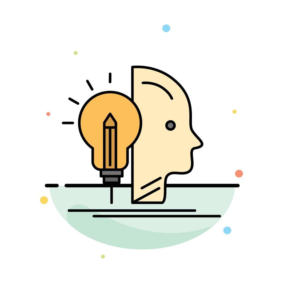 User Mind Making Programming Abstract Flat Color Icon Template vector