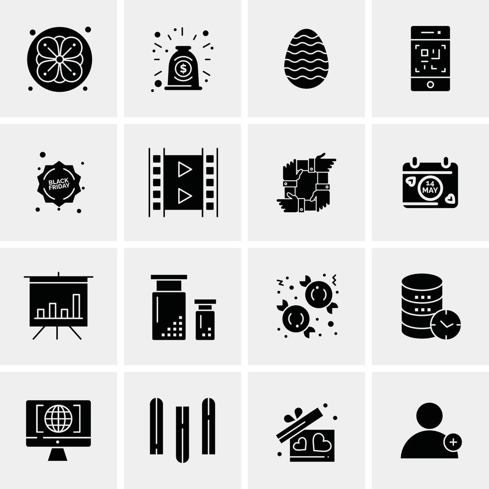 16 Universal Business Icons Vector Creative Icon Illustration to use in web and Mobile Related proje