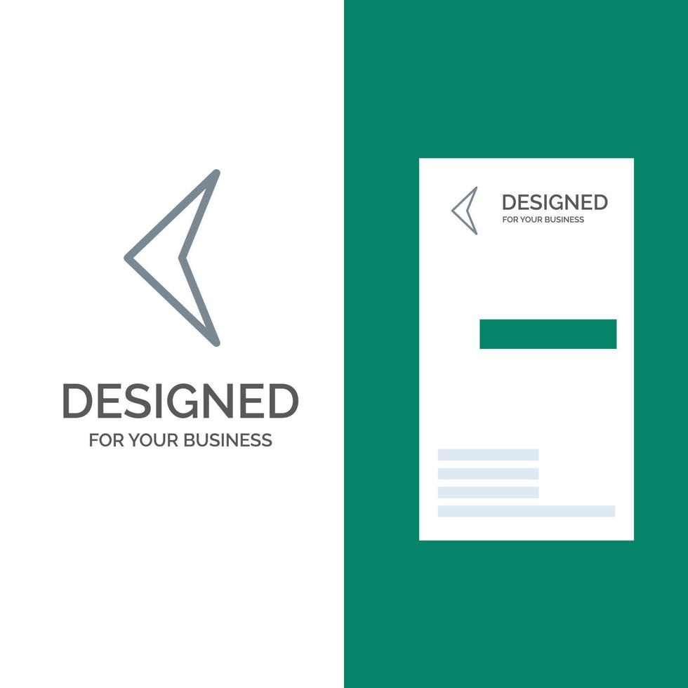 Arrow Back Sign Grey Logo Design and Business Card Template vector