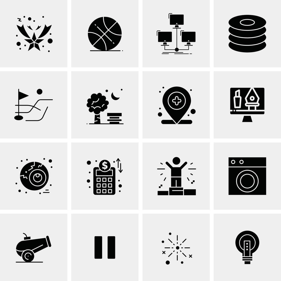 16 Universal Business Icons Vector Creative Icon Illustration to use in web and Mobile Related proje