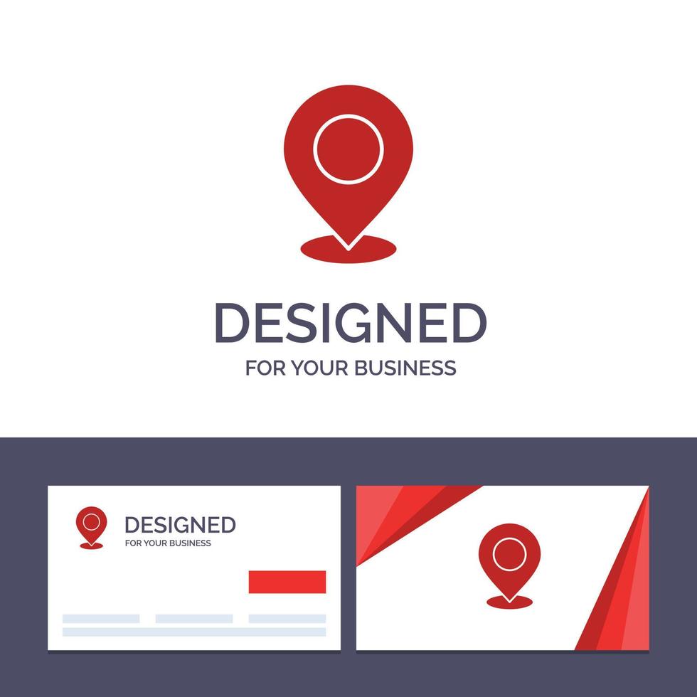 Creative Business Card and Logo template Location Map Mark Marker Pin Place Point Pointer Vector Ill