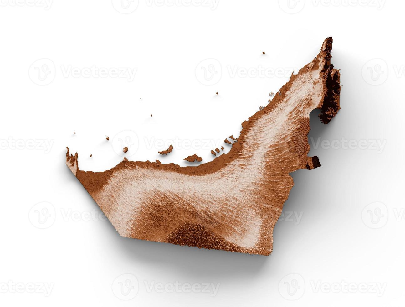 Map of Dubai in old style, brown graphics in a retro style Vintage Style. High detailed 3d illustration photo
