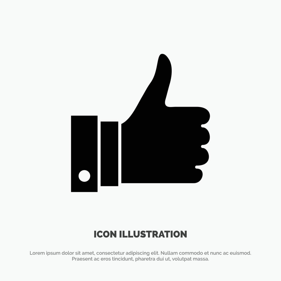 Appreciate Remarks Good Like solid Glyph Icon vector