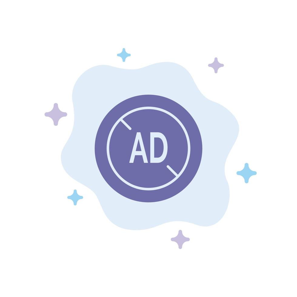 Ad Blocker Ad Blocker Digital Blue Icon on Abstract Cloud Background vector