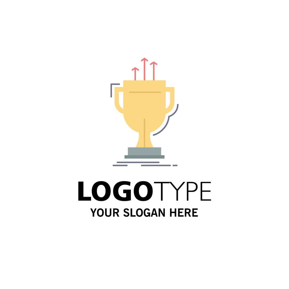 award competitive cup edge prize Flat Color Icon Vector