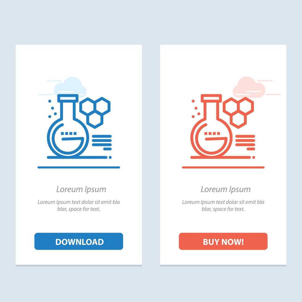 Chemistry Lab Chemistry Lab Education  Blue and Red Download and Buy Now web Widget Card Template vector