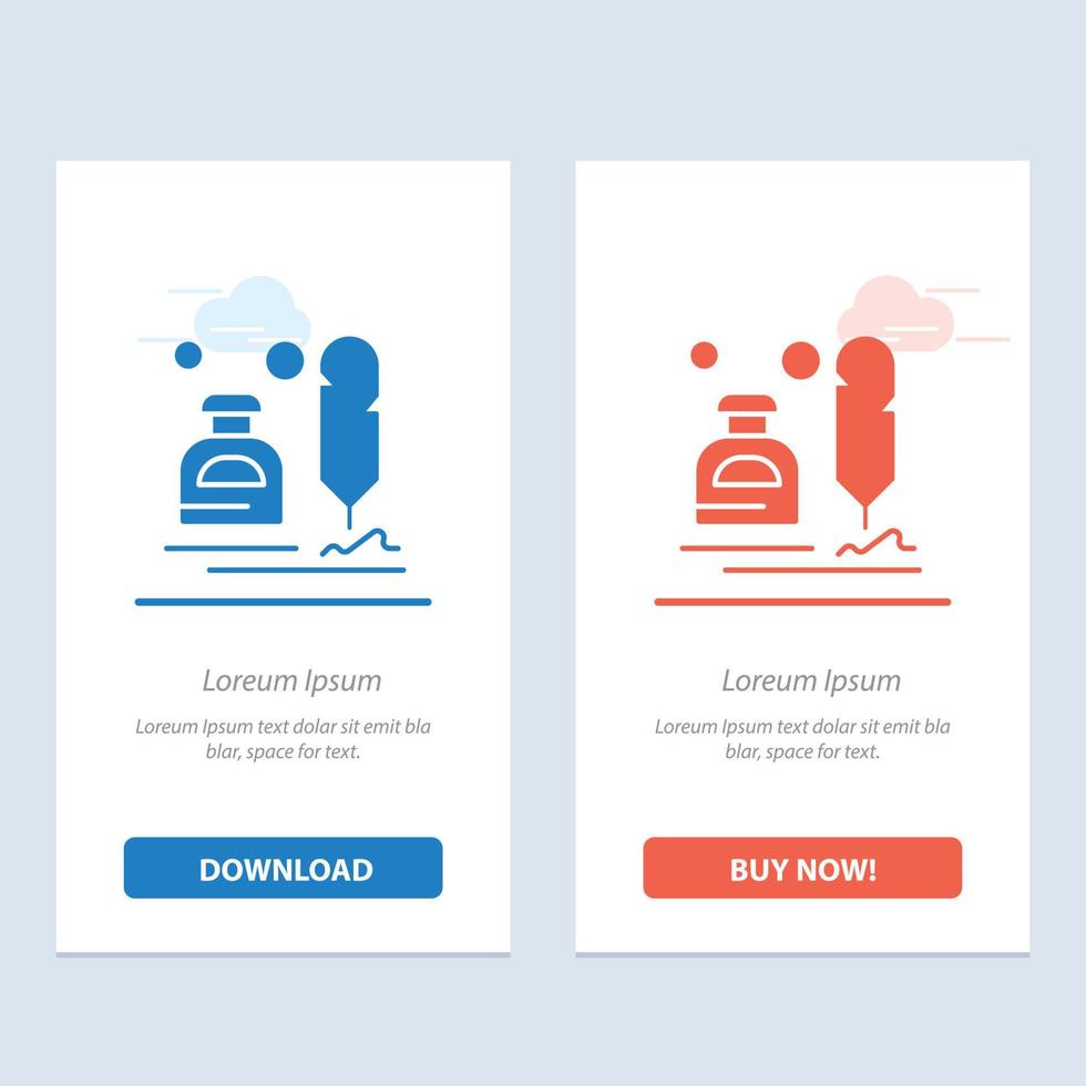 Ink Erite Fur Letter Office  Blue and Red Download and Buy Now web Widget Card Template vector