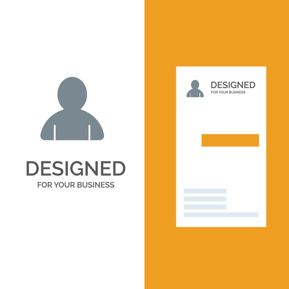 Account Avatar User Grey Logo Design and Business Card Template vector