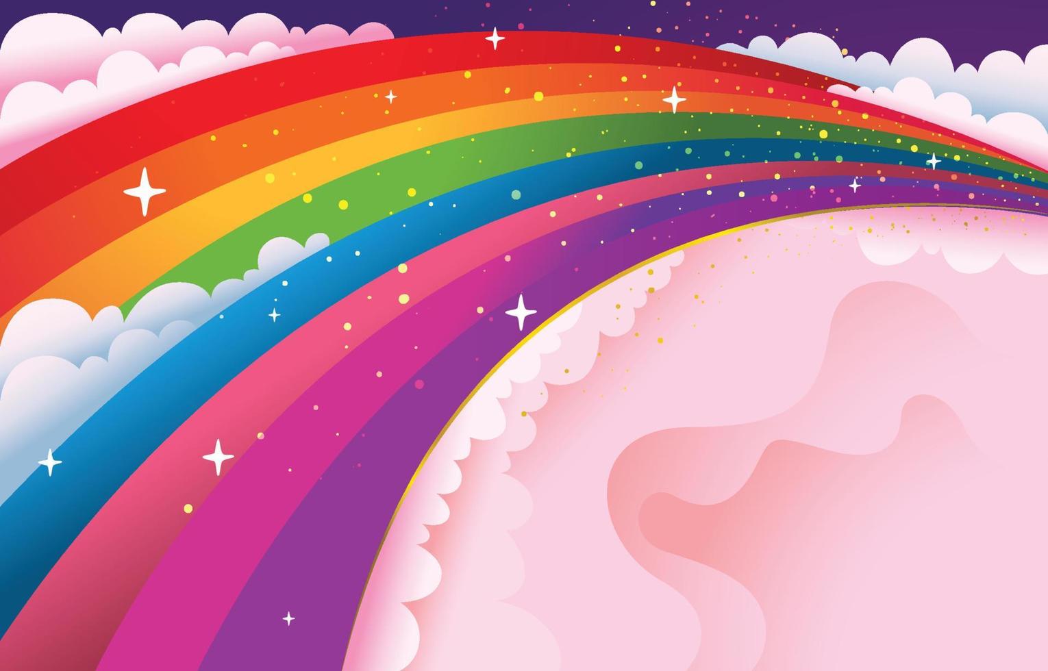 Rainbow background with glitter and flowers 7698720 Vector Art at Vecteezy