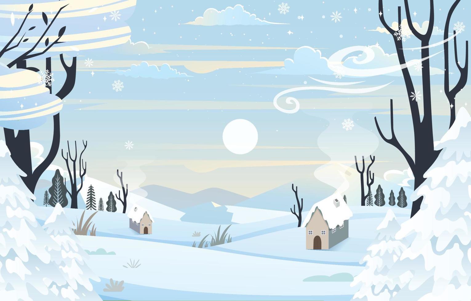 Winter Nature Background vector