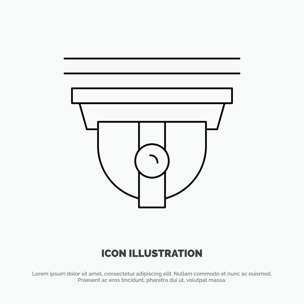 Camera Security Secure Cam Line Icon Vector