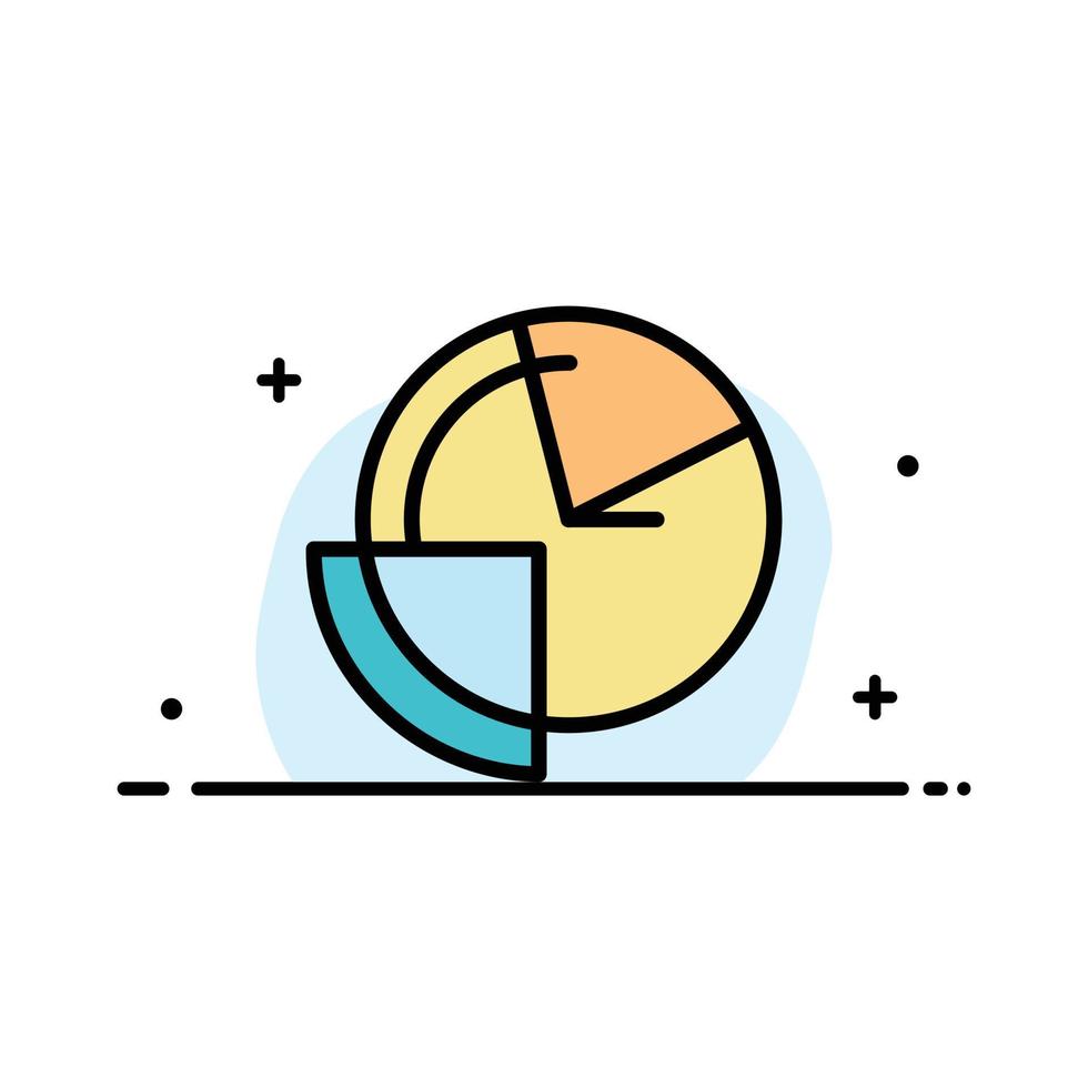 Analysis Chart Data Diagram Monitoring  Business Flat Line Filled Icon Vector Banner Template