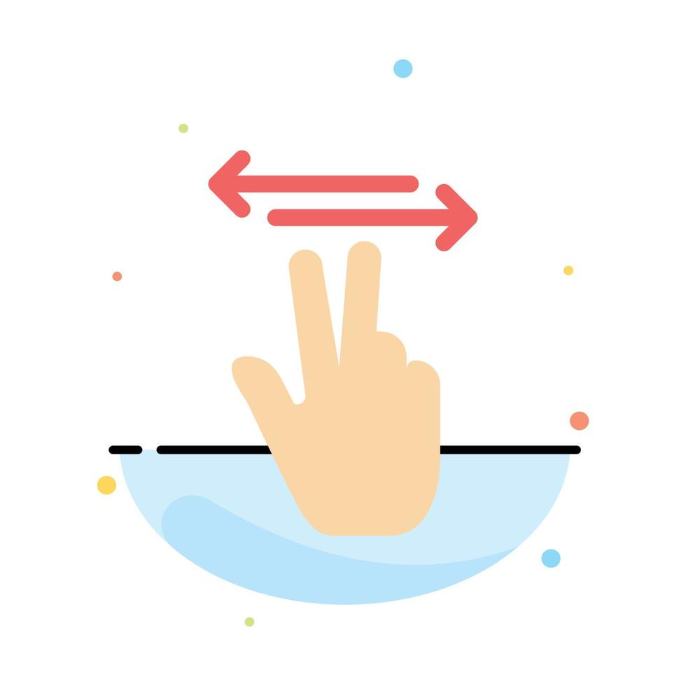 Gestures Hand Mobile Touch Abstract Flat Color Icon Template vector