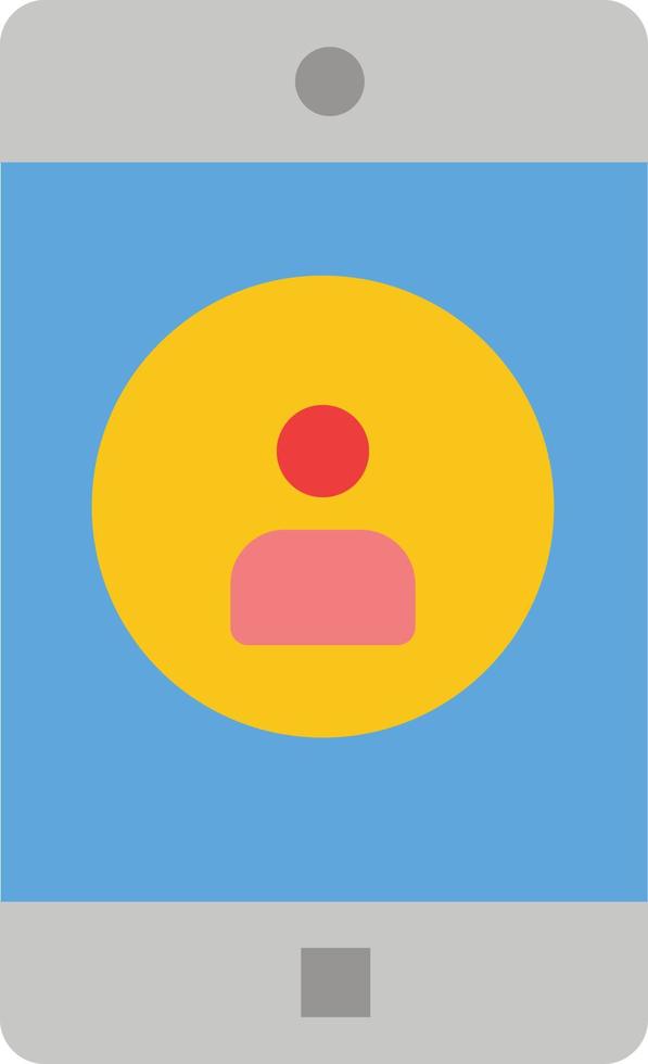 Application Mobile Mobile Application Profile  Flat Color Icon Vector icon banner Template