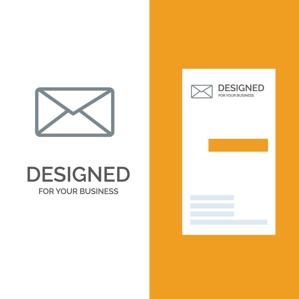 Mail Email User Interface Grey Logo Design and Business Card Template vector