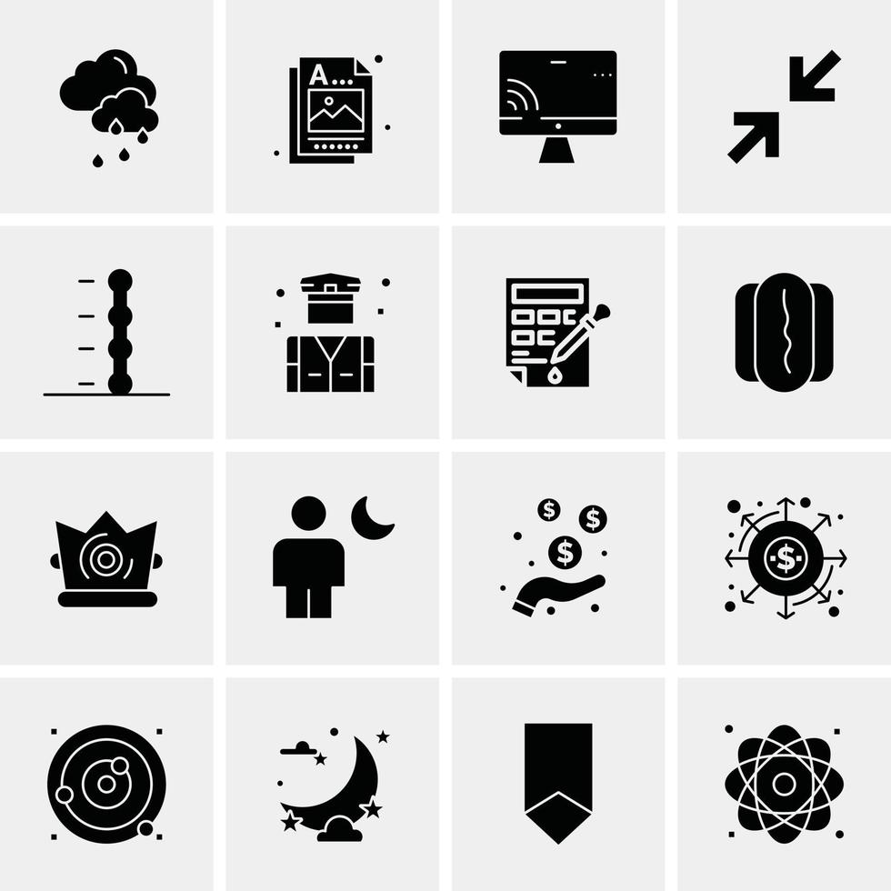 16 Universal Business Icons Vector Creative Icon Illustration to use in web and Mobile Related proje